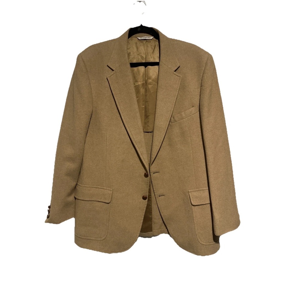 Vintage Camel Hair Sport Coat Blazer‎ Size XL 70s Beige Ultra Soft Made USA